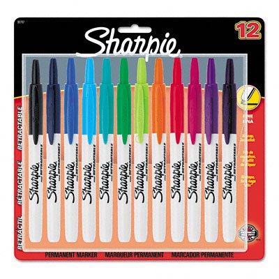 Childrens Toyshop  Office Products : Sharpie RT Retractable Permanent Markers, 12 Pack
