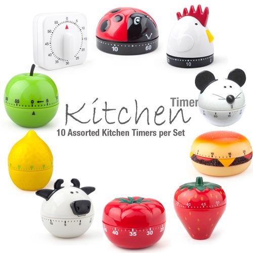 "(Price/Piece)Aspireâ„¢ Assorted Designs of 60-Minute Kitchen Timers, Mechanical Timers"