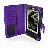 NAVITECH Housse a rabat en cuir bycast de couleur violet Liseuse  lampe de lecture avec clip de fixation pour le Kobo Wireless eReader
