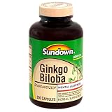 Sundown Ginkgo Biloba, 200 Capsules (Pack of 2)