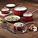 Paula Deen Savannah Nonstick Cookware Set / Pots and Pans Set - 12 Piece, Red