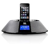 JBL On Time 200 P Sistema di altoparlanti (20 Watt, orologio con funzione sveglia, Dock) perApple iPod/iPhone, colore: Nero