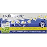 Natracare Organic All Cotton Tampons with Applicator, Regular, 16 Count