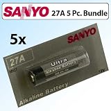 Sanyo 27A 12 Volt Battery Bundle of 5