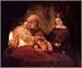 Artist Rembrandt van Rijn Fine Art Poster Print of Painting Jacob Blessing the Sons of Joseph