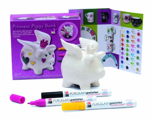 Imagen 2 de - Princesa Piggy Bank 012300088 porcelana Marabu Pintor conjunto de pintura