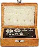 United Scientific AWB100 Wooden Analytical Weight Box, Set of 9 Weights