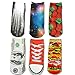 Beautbride Women's Cotton Cartoon Ankle Socks 3D Multi Pattern Printed Pack Set