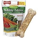 Nylabone Healthy Edibles Wolf Bacon Flavored Dog treat Bones, Twin Pack