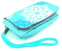 Motorola V525 :: U-Bop HipPOUCH Stitched Carry Case (Light Blue with Red Lining) With Soft Lining, Belt Loop & Storage Pockets