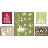 Sizzix Textured Impressions Embossing Folders 5PK - Sending Christmas Love Set by Rachael Bright