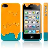 Melt Ice Cream Detachable Hard Case for iPhone 4S/iPhone 4 (Orange+Green)