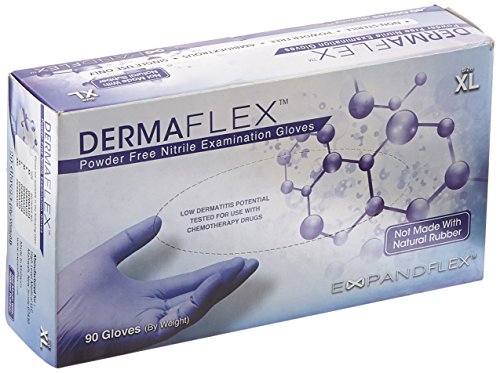 DermaFlex Nitrile Exam Glove, Latex Free, Powder Free, 9.5