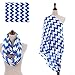 LovedByMoms Nursing Scarf Chevron Blue