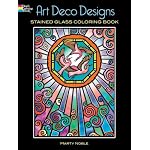Art Deco Designs Stained Glass Coloring Book (Dover Pictoral Archive Series) book cover