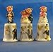 Porcelain China Collectable - Set of Three Thimbles - Model Top Wedding