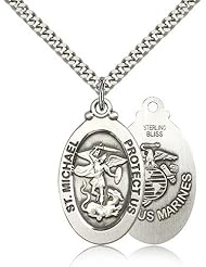 St. Michael Marines Medal, Sterling Silver