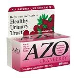 Health & Personal Care : AZO All Natural Concentrated Cranberry Tablets, 50-Count Boxes (Pack of 3)