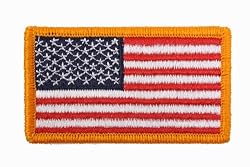 USA American US Regular Flag Patch with Velcro Closure (1 7/8'' x 3 3/8'')