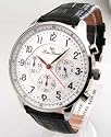 MENS LUCIEN PICCARD LEATHER CHRONO WATCH 26957BK