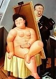 Completely Handpainted HQ Reproduction Painting - by Botero, Repro-R22141 Custom Order, Old Master's Classic Art, No Print, No Poster, No Giclee, Simply Painted by Hands, with Option to Paint from Any Other Favorite Photograph or Picture, Unframed, Size 20 x 31 inch