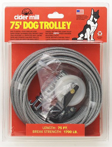 Childrens Toyshop  Pet Supplies : Cider Mill 75' Dog Trolley - For dogs up to 85 lbs.