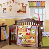 6 Piece Four Lil Monkeys Crib Set
