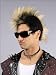 Mens 80's Punk Rock Blonde Faux Hawk Mohawk Wig Costume