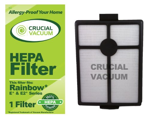 HEPA Filter Fits Rainbow /HEPA Filter Fits Rainbow Rexair E & E2 Series Vacuum Cleaners; Compare to Rainbow Rexair Vacuum Part# R7292 and R12107B12107B