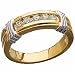 Two Tone Double Strip Men's Diamond Wedding Band
