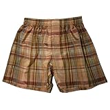 Silk Boxers - XXL - Earthen Plaid - Royal Silk Boxer Shorts