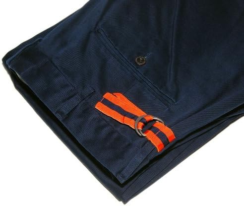 Polo Ralph Lauren Mens Nautical Yaht Chino Khaki Cotton Pants Navy Orange 34/32