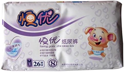 HENGYOU Dry and Breathable Soft Baby Diapers,Baby 5-10KG Applicable, Medium, 26 Pcs/Bag
