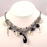 Necklace - N291 - Funky Chunky Beaded ~ Jet Black