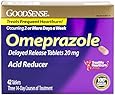 GoodSense Omeprazole Delayed Release, Acid Reducer Tablets 20 mg, 42 Count