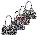 Journee Collection Womens Ruffled Zebra Print Slouchy Handbag