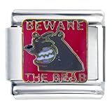 Animal Beware The Bear Italian Charms Bracelet Link