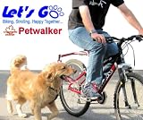 LETS GO Pet Walker for medium/ large Dog Leash Attachment for Bicycle. 4 colors, Gold, Purple, Blue, Red. Color may vary.