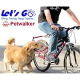 Lets Go Pet Walker Bicycle Dog Leash for Medium/ Large Dog. 4 colors, Gold, Purple, Blue, Red. Color may vary.