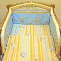 Orange ducks 6 pieces cot bed set