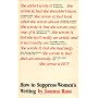 How to Suppress Women's Writing