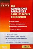 Admissions paralleles dans les ecoles de commerce-1998