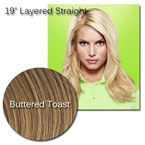 Jessica Simpson Hair Do - 19 inch Layered Straight Clip-In Hair Extensions - Buttered Toast