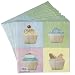 Set of Twenty 'Tea & Cakes' Printed Paper Napkins