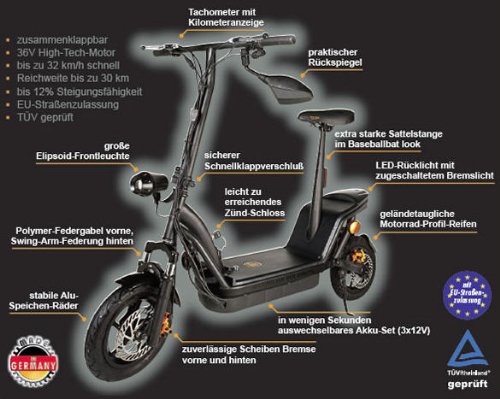 Tante Paula Elektro Roller Scooter