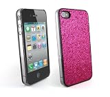 iPhone 4 Case pink glitzer:Incutex Elegante Hülle / Schutzhülle / Oberschale / Schale mit Glitzersteinen / Glitzer Handyschale für Apple iPhone 4 / Case / Farbe: Pink