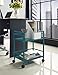 Altra Marshall 2 Shelf Metal Rolling Utility Cart, Teal
