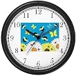 Flower and Bee Collage 1 - JP - Wall Clock by WatchBuddy Timepieces (White Frame)