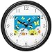 Flower and Bee Collage 1 - JP - Wall Clock by WatchBuddy Timepieces (Black Frame)