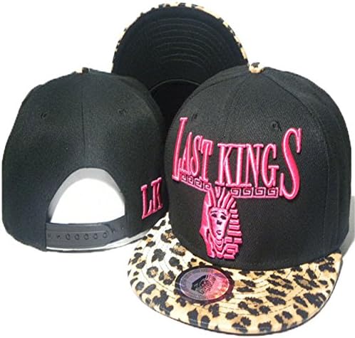 Metion Last Kings Baseball Hats & Caps Leopard Black & Pink Free Size Classical Snapback Hats Hip-Hop adjustable Cap for Man and Woman